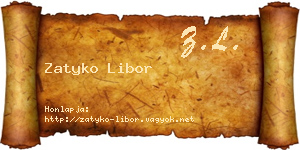 Zatyko Libor névjegykártya